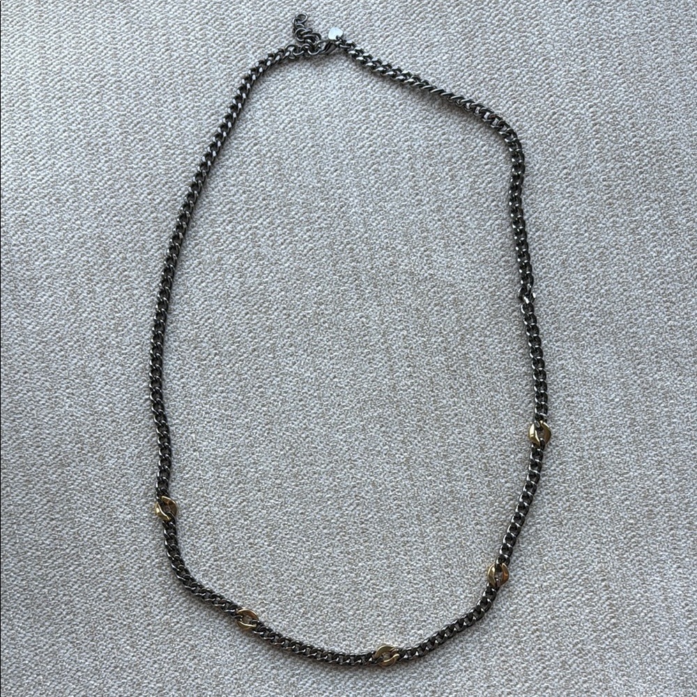 Stella & Dot Gold and Silver Chain Necklace w/ Extender